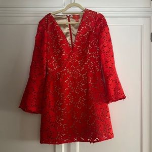 Red party dress